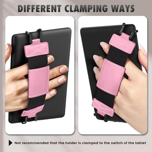 MoKo Soft Hand Strap for 6-8" Kindle eReaders Fire Tablet, Pink - color: Pink, style: Soft Pu Strap