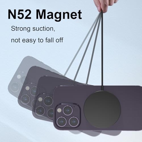 for MagSafe Charger, Magnetic Wireless Charging Pad for iPhone 17/17 Pro/17 Pro Max/Air/16 15 14 13 12 Pro Max Plus mini/AirPods 2 3 Pro, Strong Magnet, Aluminum Alloy, USB-C/A Ports(Black) - color: Black