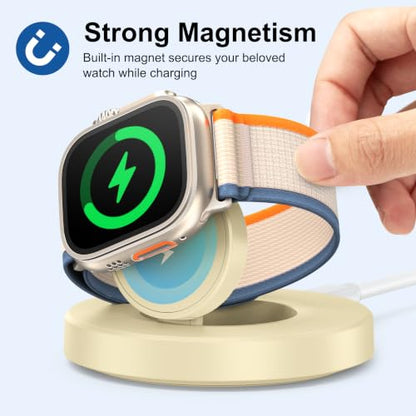 Upgraded for Apple Watch Charger, Foldable Travel Fast Charging Dock - color: Yellow, size: USB A
