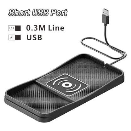 Car Charger Pad for Hyundai Ioniq 6 2023-2025 Sedan 5-Seater, Non-Slip Design Heat Dissipation Metal Strip 4 Cable Configurations Dashboard Car Charger,Short USB Port - size: Short USB Port