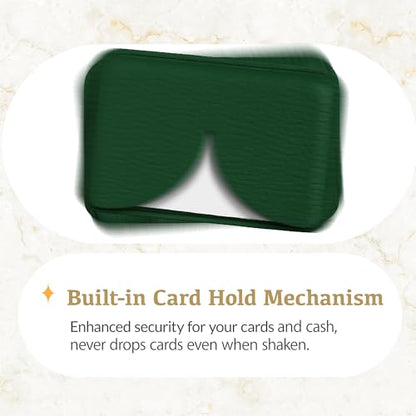 Luner - Eco Leather Magnetic Side-Access Card Wallet Compatible with Magsafe - [for iPhone 16, 15, 14, 13, 12 series] - [Holds 2 cards] - Leafy Green - color: Leafy Green, style: Side-access
