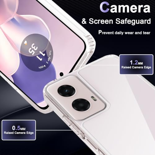 Case for Motorola Moto G Power 5G 2024, Military Grade Drop Protection Phone Case, Yellowing Resistant, Anti-Scratch Hard PC Back, Shockproof Hard Ultra-Thin Protective Cover, Clear - size: Motorola Moto G Power (2024)