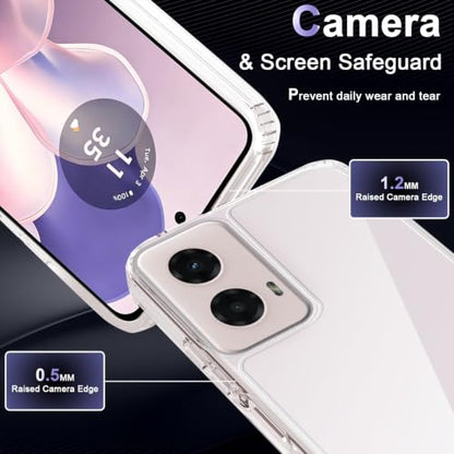 Case for Motorola Moto G Power 5G 2024, Military Grade Drop Protection Phone Case, Yellowing Resistant, Anti-Scratch Hard PC Back, Shockproof Hard Ultra-Thin Protective Cover, Clear - size: Motorola Moto G Power (2024)