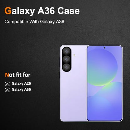 Silicone Clear for Samsung Galaxy A36 Case,Ultra Thin with Comfort Grip | Soft Slim-Fit TPU Galaxy A36 Phone Cover,Non-Slip,Shockproof Protection,Scrath-Resistant