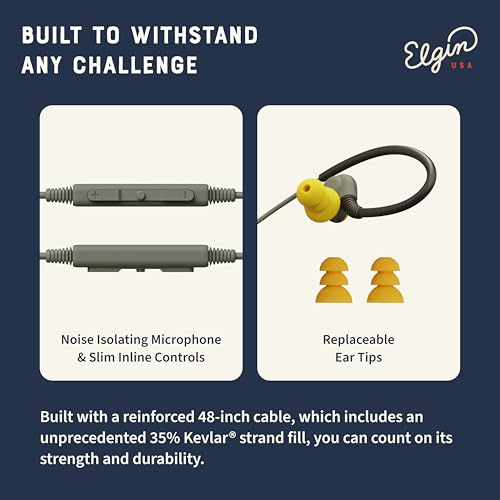 Elgin Rumble Wired Earplug Headphones, Waterproof Earbuds w/Mic - style: USB-C