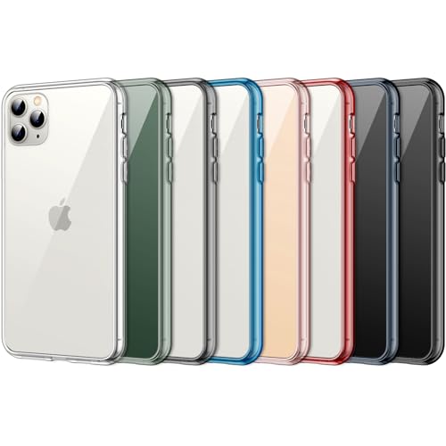 JETech Case for iPhone 11 Pro Max, Anti-Yellowing, Black | Shockproof Protection, Scratch Resistant Hard PC Back, Durable Transparent TPU Bumper - color: Black