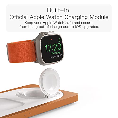 PETINO 3 in 1 Wireless Charging Station for Apple Devices with MagSafe - color: Orange