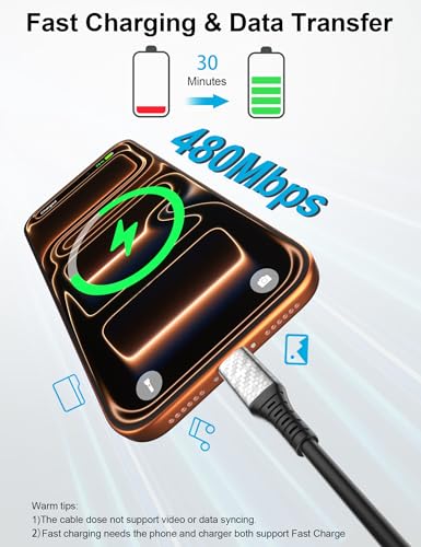 USB C Cable 20FT 60W Fast Charger Cable for Samsung S26 Ultra S25 S23 A16