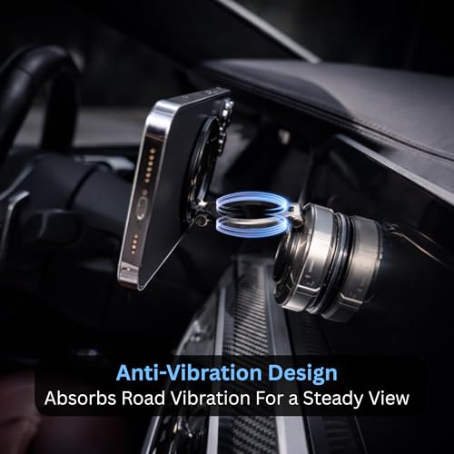 GraviX Magnetic Car Phone Holder for MagSafe, Powerful Magnet, Strong Suction, Anti-Vibration ARM, 360° Adjustable Dashboard & Windshield Car Mount