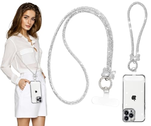 2Pcs Phone Crossbody Lanyard and Wrist Strap, Universal Cell Phone Lanyard Strap with 2Tether Tab - color: I
