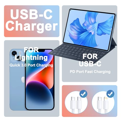2Pack USB C Charger Block 20W, iGENJUN USB-C Power Adapter - color: Gradient-7