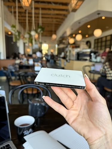 Clutch - Pro USB-C Portable Charger - Compatible with iPhone 15, 16, 17 & Android Devices - Power Bank Magnetic Battery - TSA Travel Approved - USB Rechargeable - Built-in Cable - 5000 mAh - 3.7oz - color: Ivory