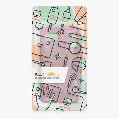 kwmobile Case Compatible with Google Pixel 7a Case - Protective Slim TPU Phone Cover - Soft Matte Finish - Antique Pink Matte - color: antique pink matte