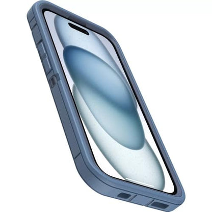 OtterBox iPhone 17e & iPhone 16e (Only) - Defender Series Case - Baby Blue Jeans (Blue) - Screenless - Rugged & Durable - with Port Protection - Holster Clip Includes - Microbial Defense Protection - color: Baby Blue Jeans (Blue), style: Non-MagSafe