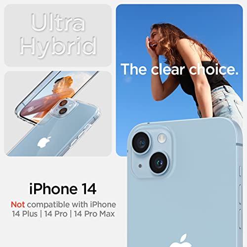 Spigen for iPhone 14 Case, Ultra Hybrid [No Magnet Ring][Anti-Yellowing] - Crystal Clear - color: Crystal Clear, size: iPhone 14