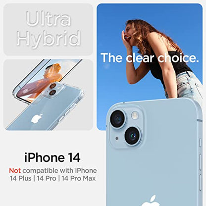 Spigen for iPhone 14 Case, Ultra Hybrid [No Magnet Ring][Anti-Yellowing] - Crystal Clear - color: Crystal Clear, size: iPhone 14