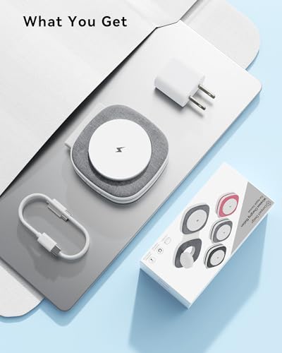 2-in-1 Foldable Charger Compatible with MagSafe iPhone, Watch & AirPods - color: Grey