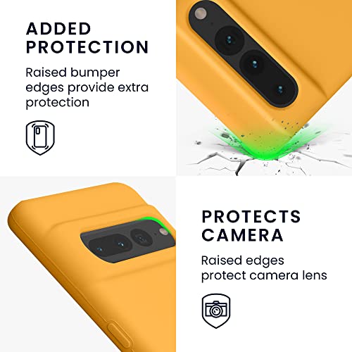 kwmobile Case Compatible with Google Pixel 7 Pro Case - TPU Silicone Phone Cover with Soft Finish - Mango - color: Mango, size: Pixel 7 Pro