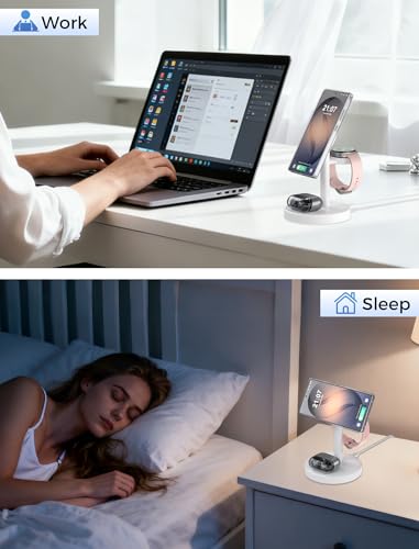 Aeinidi Super Fast Strong Magnetic Wireless Charger for Samsung - color: White Matte, size: 15W