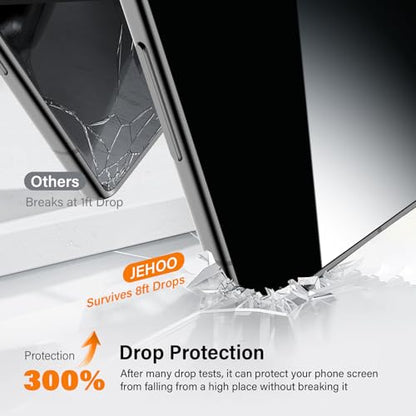 [2 Pack Privacy Screen Protector for Samsung Galaxy S24 Ultra, Ultrasonic Fingerprint Support, Auto-Alignment Frame, Easiest to Installation, Scratch-Resistant, Bubble-Free - size: Galaxy S24 Ultra