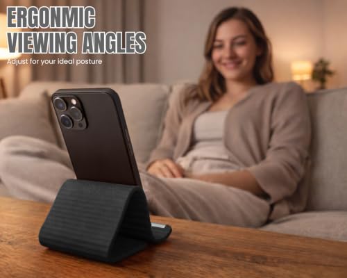 Silicone Phone Holder, 7.9In Flexible Bendable Phone Stand, Black - color: Black
