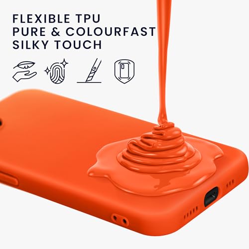 kwmobile Case Compatible with Apple iPhone 17e / iPhone 16e Case - Soft Slim Protective TPU Silicone Cover - Neon Orange - color: neon orange