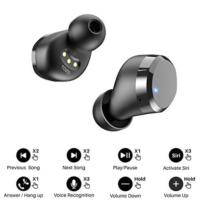 TOZO T12 Wireless Earbuds Bluetooth 5.3, Premium Sound, LED Digital Display