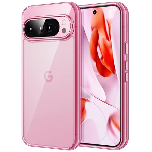 JETech Case for Google Pixel 9/9 Pro, Anti-Yellowing, Quartz Rose | Shockproof Protection, Scratch Resistant Hard PC Back, Durable Transparent TPU Bumper - color: Quartz Rose, size: Pixel 9/9 Pro