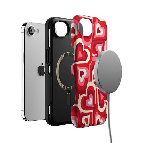 Casely iPhone 16e Case | Love Song Remix | Ombre Hearts | Bold Protective Design | Compatible with MagSafe - color: Love Song Remix | Ombre Hearts