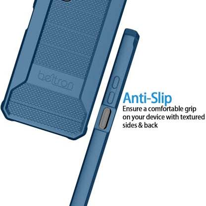 BELTRON Phone Case for Jitterbug Smart 4, Slim Industrial Strength Protective Grip Case with Reinforced Technology for TCL 40XL / Lively Jitterbug Smart4 (Blue) - color: Blue