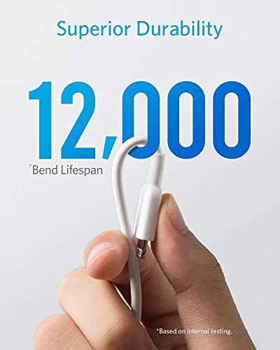 Anker Powerline II Lightning Cable, MFi-Certified (1 ft, White) - color: White, size: 1ft