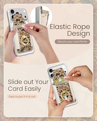 Shorogyt Compatible with Magsafe Wallet with Ring Grip Magnetic Card Holder - Cute Phone Wallets with Stand for iPhone 17/16/15/14/13/12 Series for Women Girls Duck Design, Fit 7 Cards - color: Duck