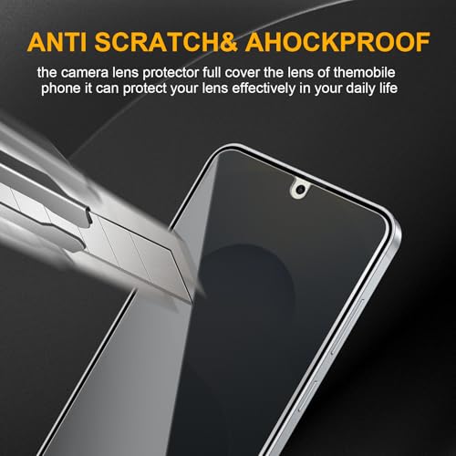 2 Pack Privacy Screen Protector for Samsung Galaxy S24 + / S24 Plus / S25 + / S25 Plus, Anti Spy Tempered Glass 9H Hardness, Black Protector Anti Spy, Bubble Free, Anti-Scratch - size: Galaxy S25 Plus/S24 Plus FK2
