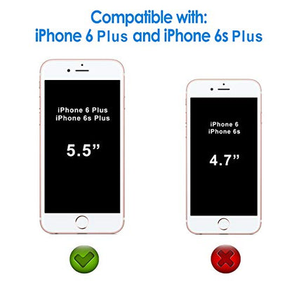 JETech Screen Protector for iPhone 6s Plus/6 Plus, 2-Pack | HD Clear, Tempered Glass Film, Anti-Scratch Glass - size: iPhone 6S Plus/6 Plus