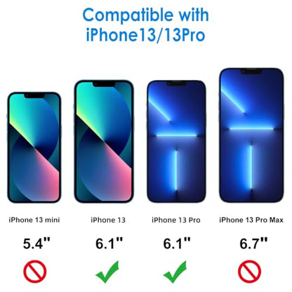 JETech Screen Protector for iPhone 13/13 Pro, 3-Pack | HD Clear, Face ID Compatible, Anti-Scratch Glass - size: iPhone 17e/16e/13/13 Pro