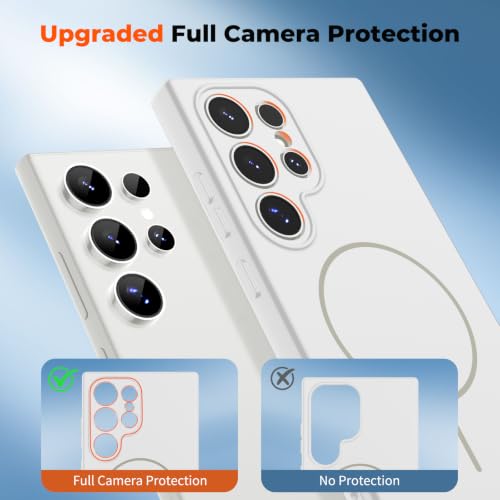 zapica Magnetic for Samsung Galaxy S23 Ultra Case, White - color: White, size: Samsung Galaxy S23 Ultra 6.8''