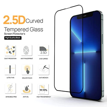 IceSword HD Glass Screen Protector for iPhone 14 / iPhone 13 / iPhone 13 Pro (6.1 inch) [2022 Shatterproof] Tempered Glass Film 9H Hardness 10X Stronger, Anti-Fingerprint Case Friendly 13P - HD Clear - color: HD Clear