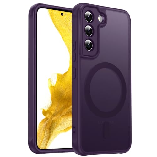 LeYi for S22-Phone Case Shockproof Slim Skin-Feel Transparent Funda, Purple | Phone Case Samsung S22, Magsade Magnetic Drop Protection Funda Para Nuevo Libre 256Gb Galaxy S 22 Case Galexy Cellular Phonr - color: Purple, size: Galaxy S22 (6.1 Inch)