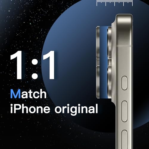 JETech Camera Lens Protector for iPhone 15 Pro/15 Pro Max, Natural Titanium - color: Natural Titanium
