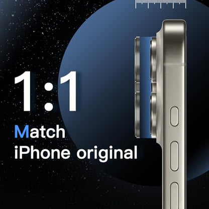 JETech Camera Lens Protector for iPhone 15 Pro/15 Pro Max, Natural Titanium - color: Natural Titanium