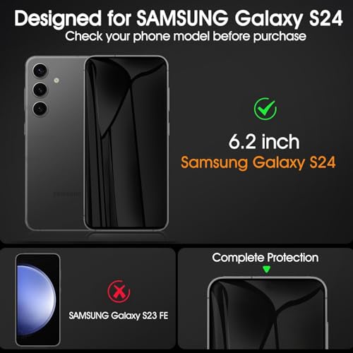 3 Pack TPU Privacy Screen Protector for Samsung Galaxy S24 6.2" - size: Samsung Galaxy S24