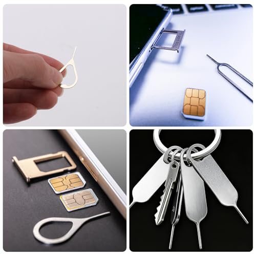 16pcs SIM Card Removal Tool Kit,SIM Ejector Tool,Phone Card Tray Opener Pin,Standard Key for Most Cell Phones Tablets Mobile Devices