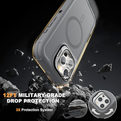 Follaroma for iPhone 16 Pro Case,Magnetic,Heavy Duty Case,6.3'', Grey - color: Grey, size: iPhone 16 Pro 6.3''