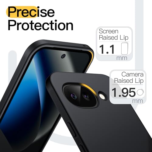 JETech Slim Case for Google Pixel 10a, Anti-Slip, Black | Soft TPU Design, Matte Finish, Shockproof Protection - color: Black