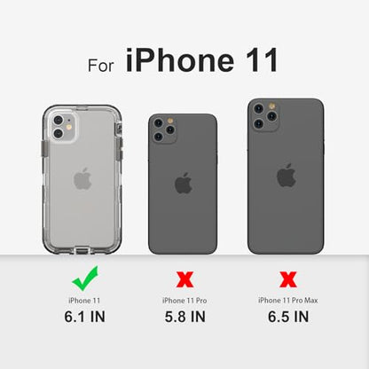 Follaroma for iPhone 11 Case, Shockproof Protection, Crystal Gray | Heavy Duty Shockproof Protection Phone Cases, Anti-Drop, Military Grade Dual Layer Transparent Rugged Protective Cover, 6.1" - color: Gray, size: iPhone 11 6.1’