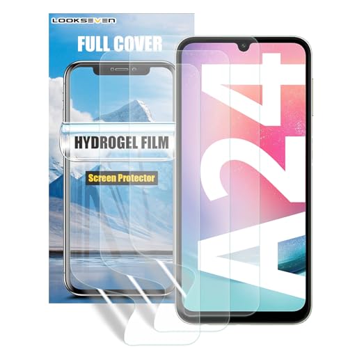 LOOKSEVEN 3 Pack Hydrogel Film For Samsung Galaxy A24 4G 6.5 inch - size: Galaxy A24 4G (6.5 inch)