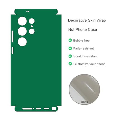 2 Pack Skin Wraps Compatible with Samsung Galaxy S24 Ultra (Green) - color: Green
