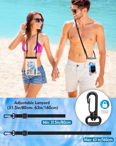 Large Waterproof Phone Pouch, Floating Dry Bag for iPhone 14 13 12 Pro Max Galaxy S22 S21 Large Capacity Waterproof Bag Sunscreen Glasses Storage Universal Dry Pouch for Swimming Rafting Boating - color: White, Extra Large Opening 5.9''