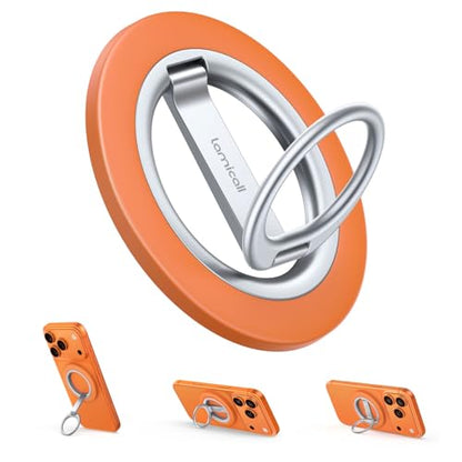 Lamicall for MagSafe Magnetic Phone Ring Grip, Super Magnet Orange Ring - color: Cosmic Orange