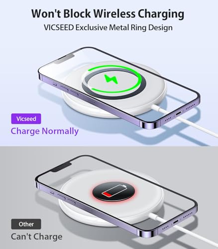 VICSEED for MagSafe Car Mount [Strongest Magnet Power] Car Phone Holder - color: Purple